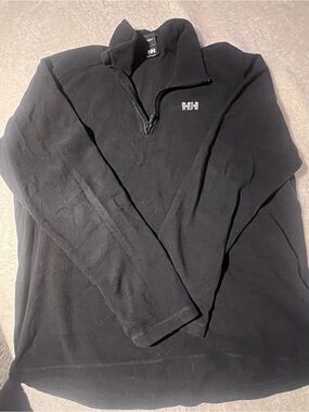 Helly Hansen Men's Black Quarter-Zip Fleece Pullover